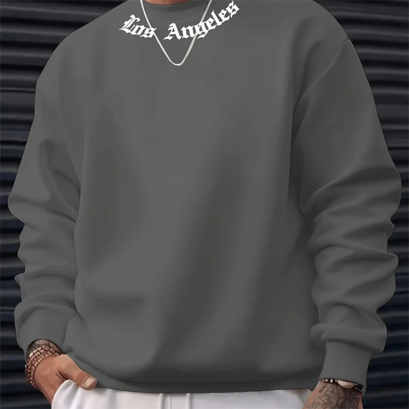 

Простой модный свитшот с буквенным узором для мужчин, летняя модная толстовка с круглым вырезом и 3D принтом, свободная уличная одежда, пуловеры для пар