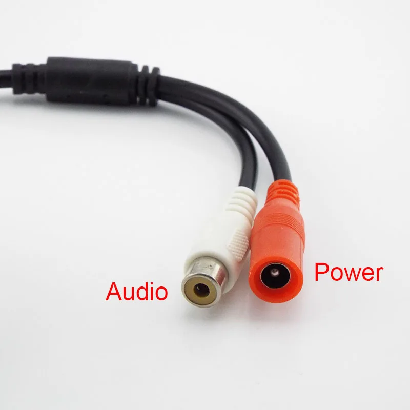 DC 9V 12V RCA Female Audio Monitoring MIC Sound Pickup Microphone for CCTV Camera Security IP Voice Monitor q1