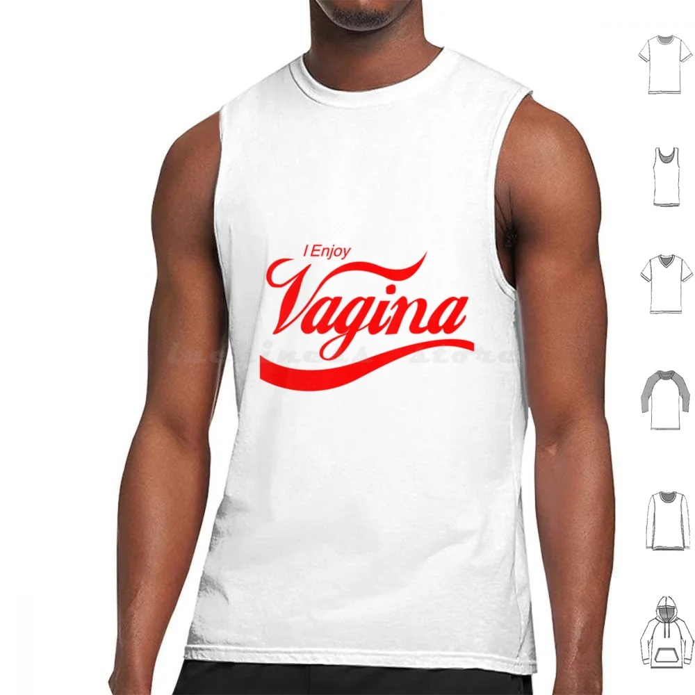 I Enjoy Vagina Tank Tops Vest Sleeveless I Enjoy Vagina Enjoy Vigina I Enjoy Vagina Love Couple Teens Cute Heart Red Orange