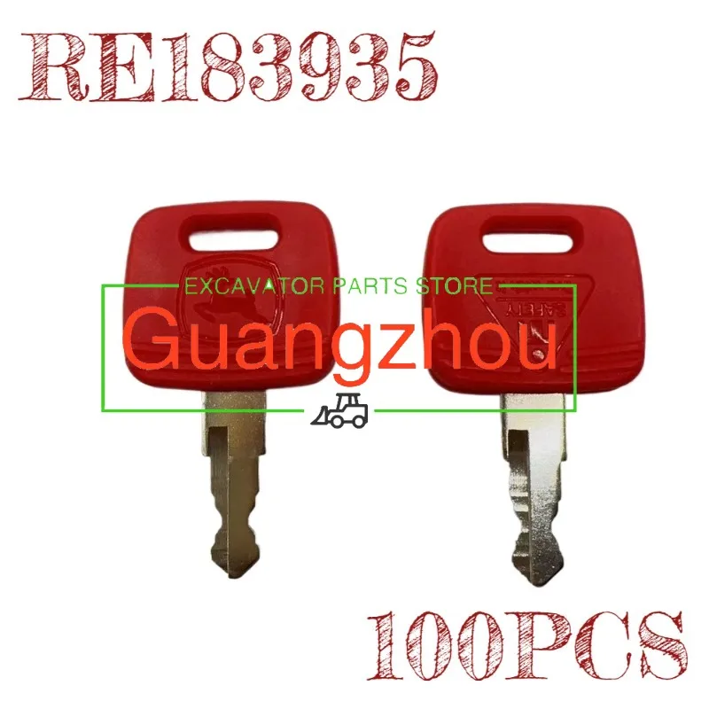 

100 шт. для John Deere RE 183935 Ключи зажигания Трактор RE43492 RE71557