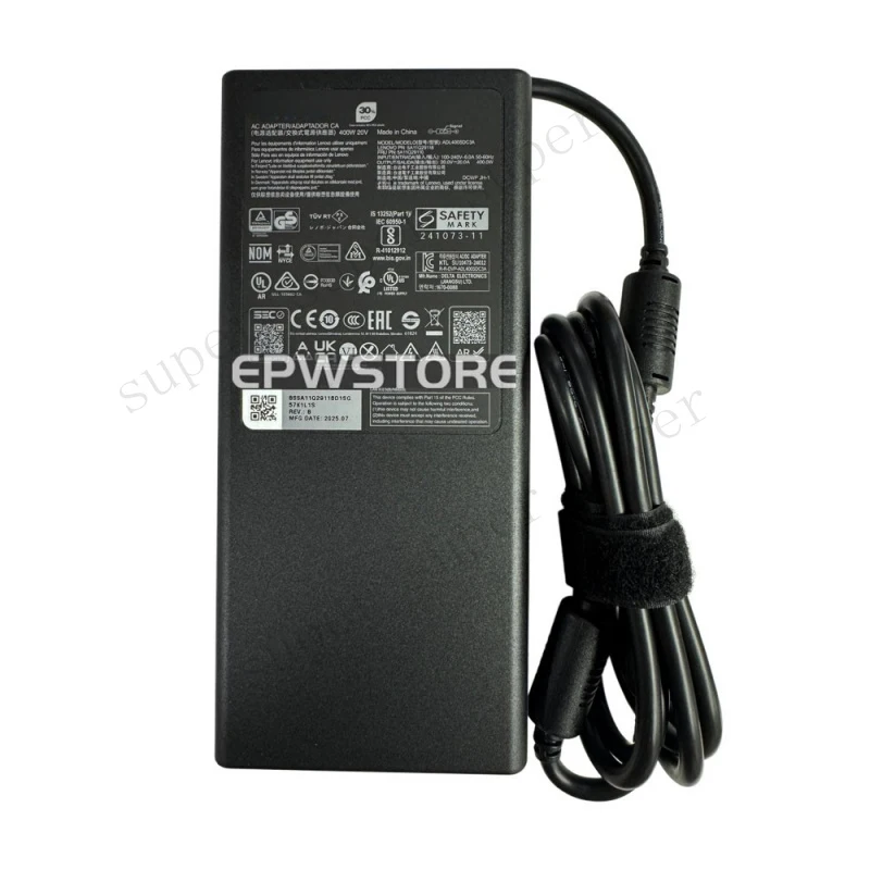 

S+ Slim GaN 20V 20A 400W AC Adapter Charger For 2025 Lenovo Legion Pro 7i 16IAX10H