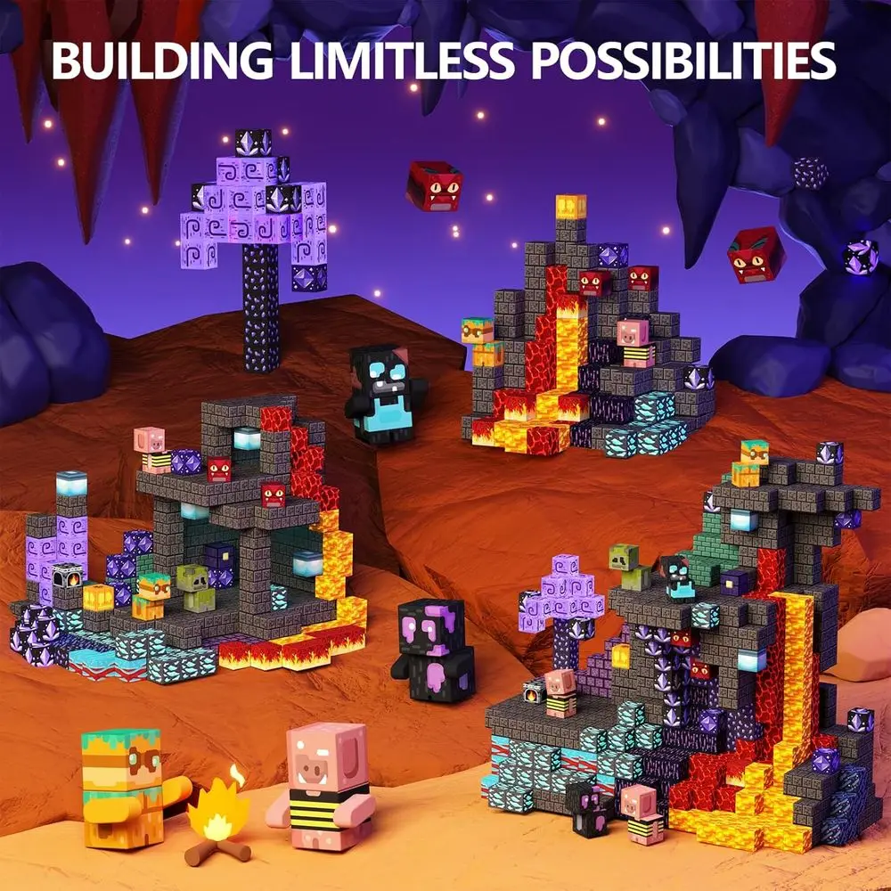 Magnetic Building Blocks - 200 Pieces Educational STEM Toys for Kids, Gender-Neutral, Ideal for 3+, Birthday Gifts