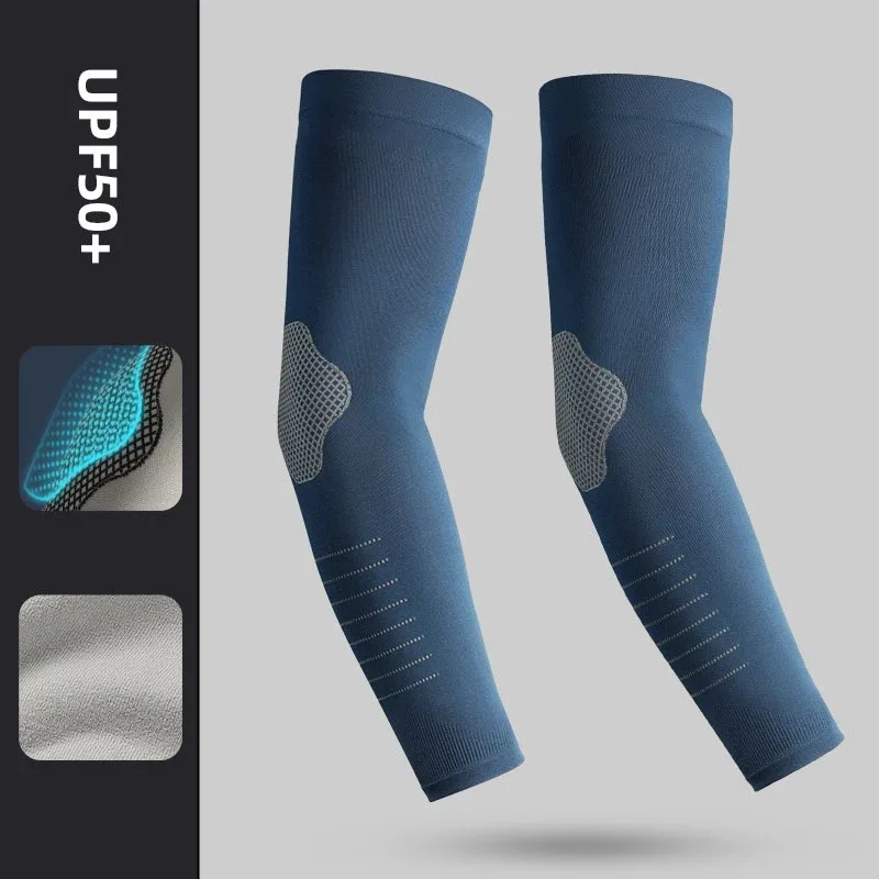 UV Protection Cooling Cycling Sleeves Breathable Quick Dry Elastic Sweat‑Absorbent Sun Protective Arm Sleeves for Hiking Outdoor
