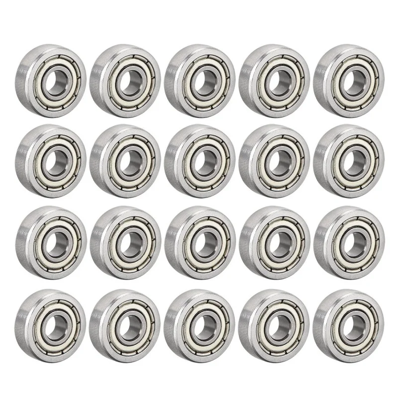 

Pack of 20 604ZZ Deep Groove Ball Bearing Double Shield 604-2Z 80014 4mm x 12mm x 4mm High Carbon Steel Z1 Bearings (Pack of 20)
