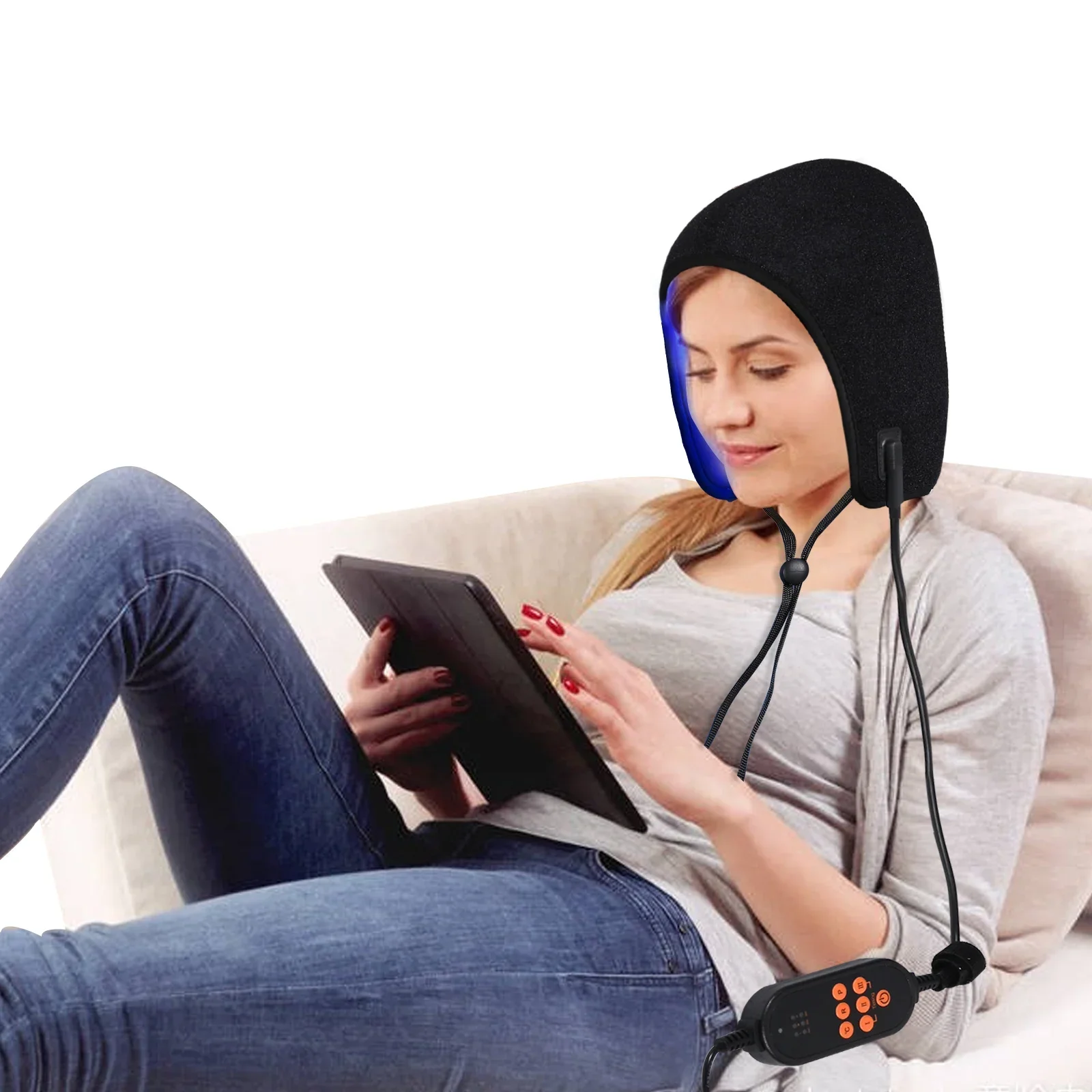 MEETU Hair Growth Device Therapy Helmet Wearable Devices for Pain Relief Red Light Therapy Hat Blue Light Therapy