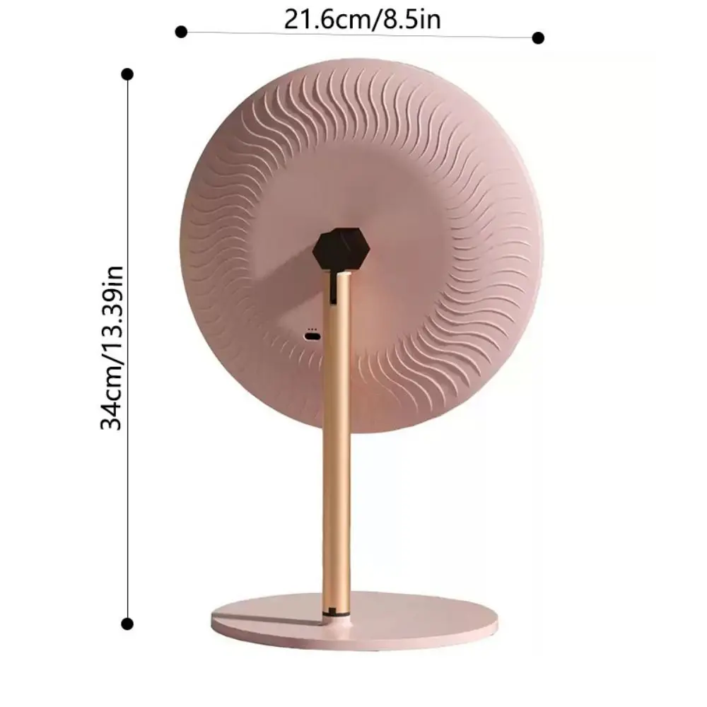 Adjustable LED Makeup Mirror 3 Color Lights Rotation Portable Cosmetic Mirrors Detachable Touch Control Lighted Desktop Mirrors