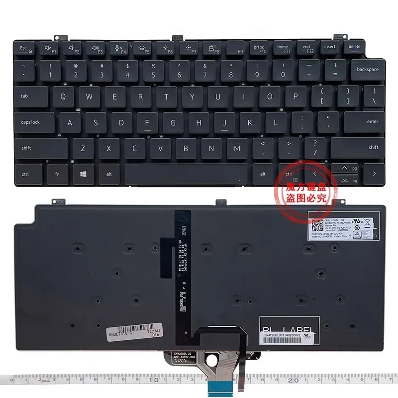 New US Keyboard for DELL LATITUDE 13-7300 7310 P33S Laptop Backlight Keyboard