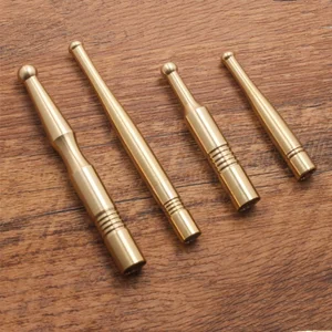 Classic Pure Copper Long Smoke Mouthpiece Metal Smoking Filter for Coarse Medium Fine Tar Reduction
