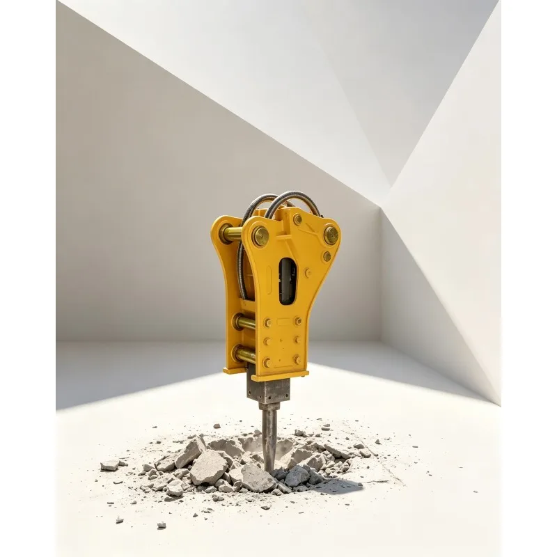 Hydraulic Breaker Hammer 35 45 with Chisel and Connecting Rod for Excavator Attachment Heavy Duty Demolition Tool