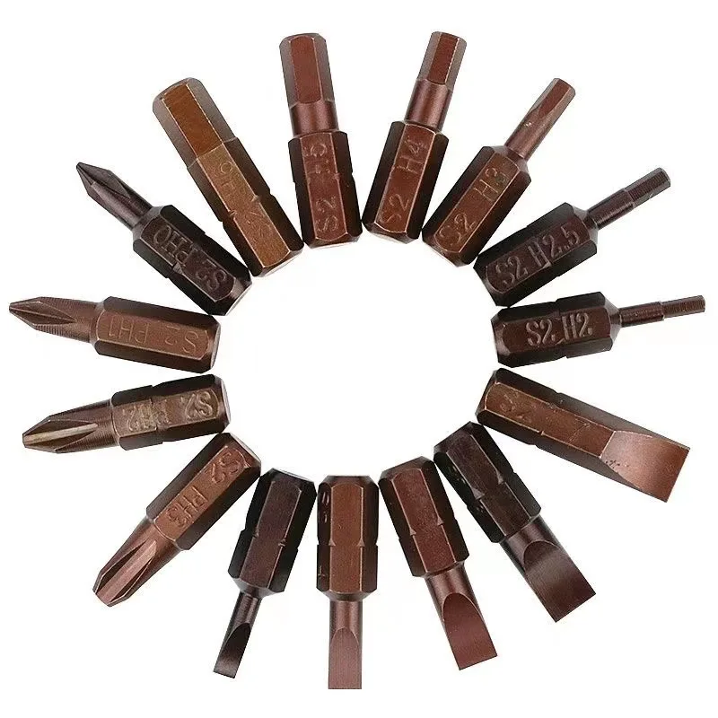 Industrial S2 Steel Magnetic Screwdriver Bit 1/4 Hex Shank Impact Driver Drill Head Phillips Torx Slotted Tool Set