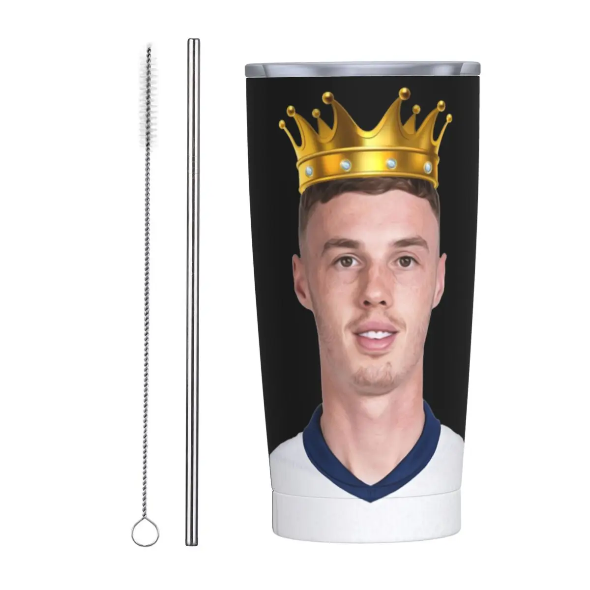 King Cold Palmer Funny Meme Insulated Tumbler with Straws Soccer Stainless Steel Coffee Mugs Outdoor Portable Thermos Bottle Cup