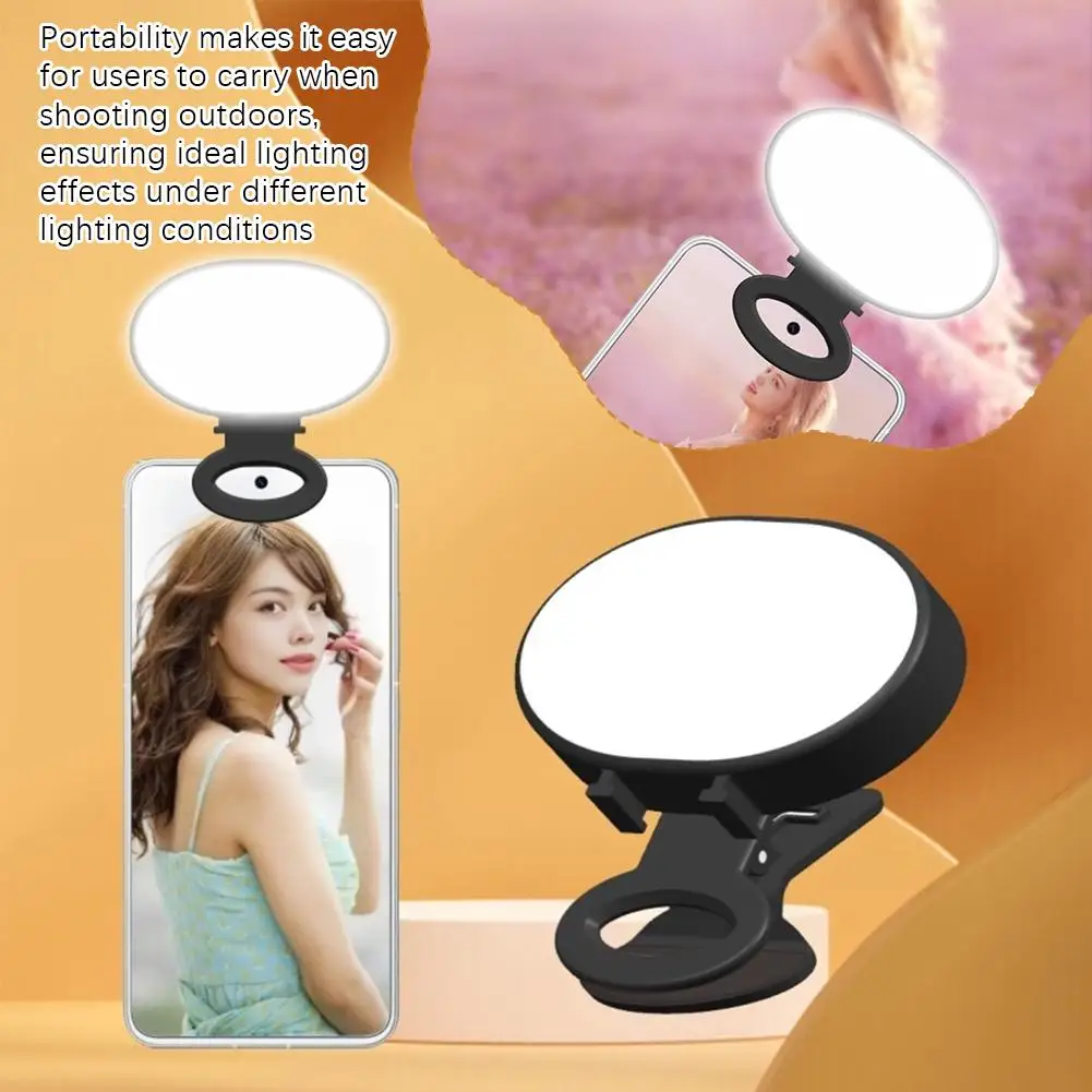 Mobile Phone Flashes Selfie Lights Fill Light LED Video Lamp Light Photography Panel Zoom Camera Portable Light Lighting Cu Y4U6