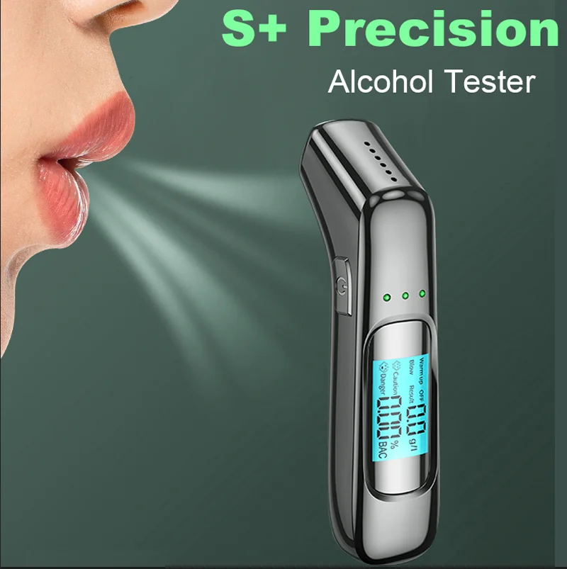 Portable Non-Contact Alcohol Tester LCD Display Breathalyzer Accuracy Alcohol Detector Automatic Breath Alcohol Test