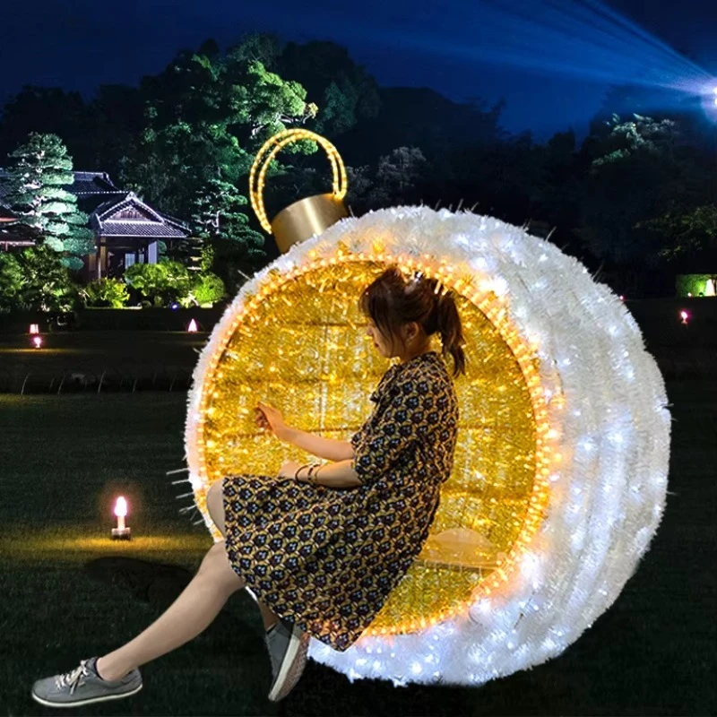 Shopping center plaza park outdoor diode christmas spherical decoration festive outdoor decoration