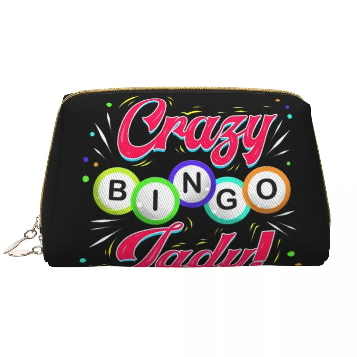 

Lucky Game Crazy Bingo Lady Gambling Player Cosmetic Bag Women Cute Big Capacity Makeup Case Beauty Storage Toiletry Bags