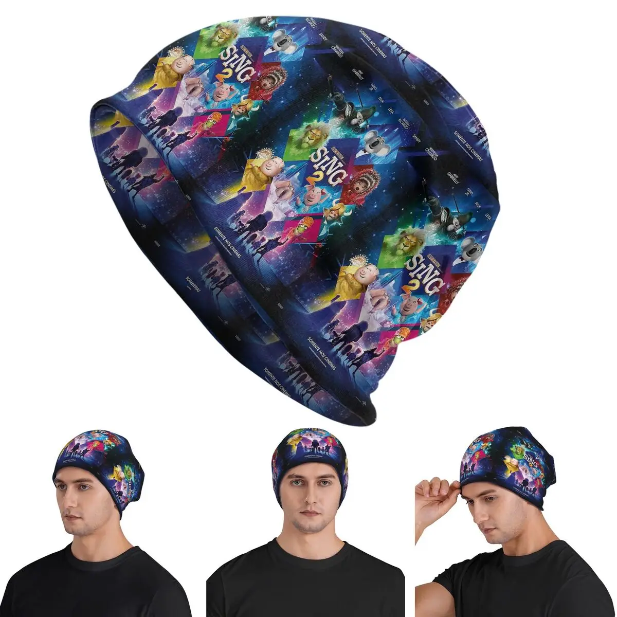 Movie Sing 2 Warm Knitted Cap Hip Hop Bonnet Hat Autumn Winter Outdoor Beanies Hats for Unisex Adult