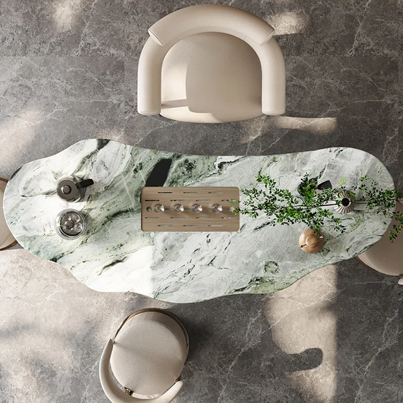 Nordic Boiler Kettle Tea Table Tray Drain Luxury Unique Metal Marble Tables White Designer Storage