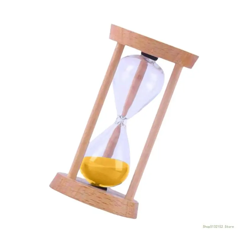 QX2E Wooden Hourglass Timer Colorful Sandglasses Sand Timer 5 Minutes Sand Clock Decor