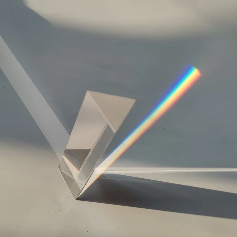 Color Prism Optical Glass 40*40*180mm Experiment Prisms Colorful Light Shooting Photography Accessories