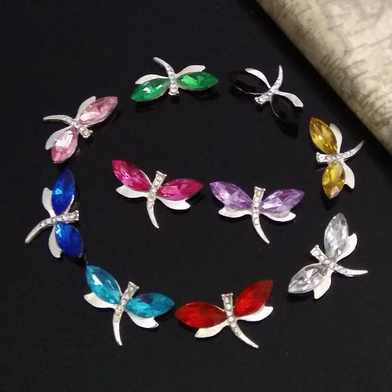 

Дерево 100 шт., акриловые пуговицы со стразами в виде стрекозы, отделка и украшения для шитья, свадебные пряжки «сделай сам», аксессуары для волос