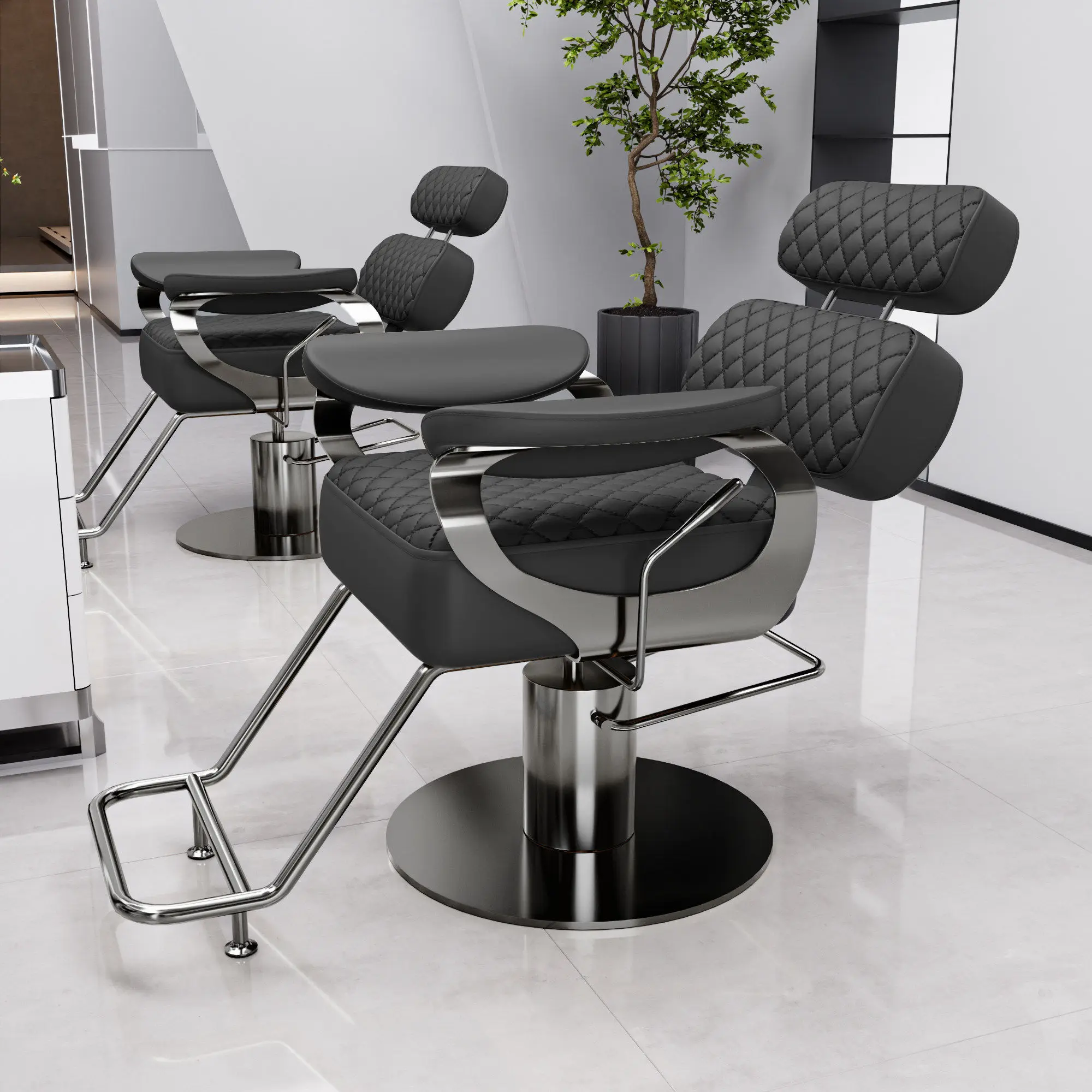 Shop Trendy Barber Chair Nordic Modern Design Classic Barber Chair Luxury Style Kapperstoel Salon Furniture - view 2