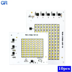 10ピース/ロットledチップ10ワット20ワット30ワット50ワット100ワット220vドライバーdiyランパーダ屋外チップなしSMD2835 ledランプ投光照明スポットライト