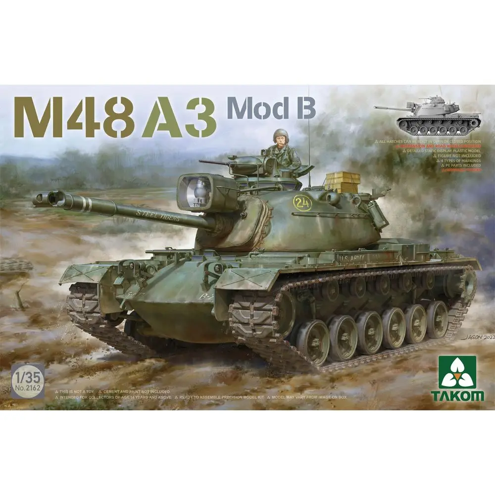 

TAKOM 2162 1/35 U.S. Medium Tank M48A3 - Scale Model Kit