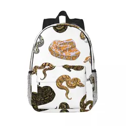 Ball Python Morph Snake Pattern Backpacks Teenager Bookbag Children School Bags Travel Rucksack Shoulder Bag Large Capacity