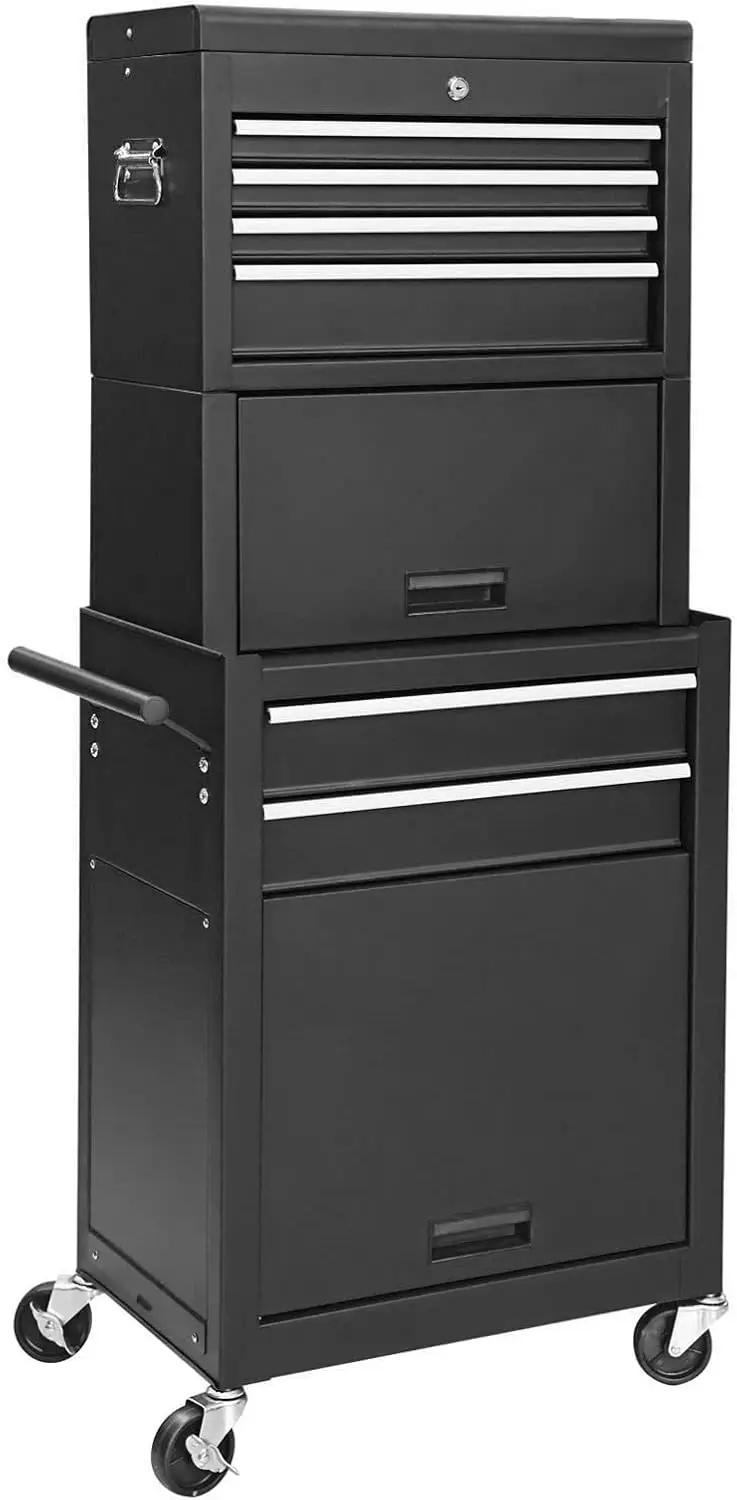 

Gstandard 6-Drawer 3-In-1 Rolling Tool Cabinet: Removable Tool Chest Organizersecure Locking System,High Capacity Storage