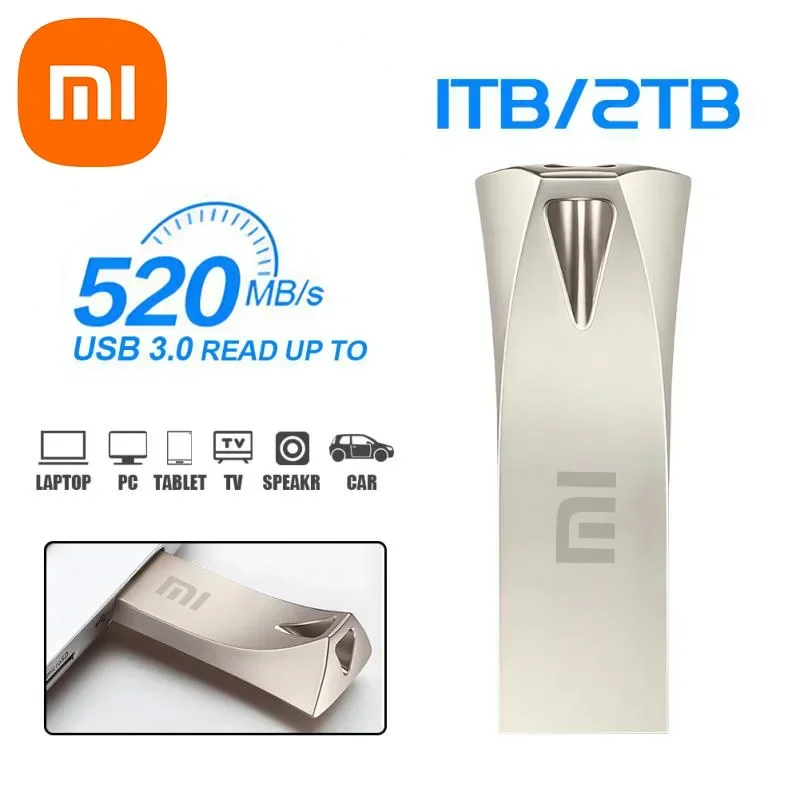 샤오미 USB 3.0 펜 드라이브, 대용량 고속 플래시 U 디스크, 휴대용 방수 전송 스토리지, USB 슈퍼 메모리, 2TB