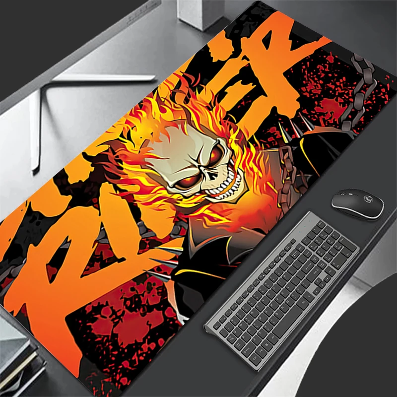 Marvel superhero Ghost Rider Large Gaming Mouse Pad Computer Locking Edge MousePad Keyboardpad Avengers Alliance