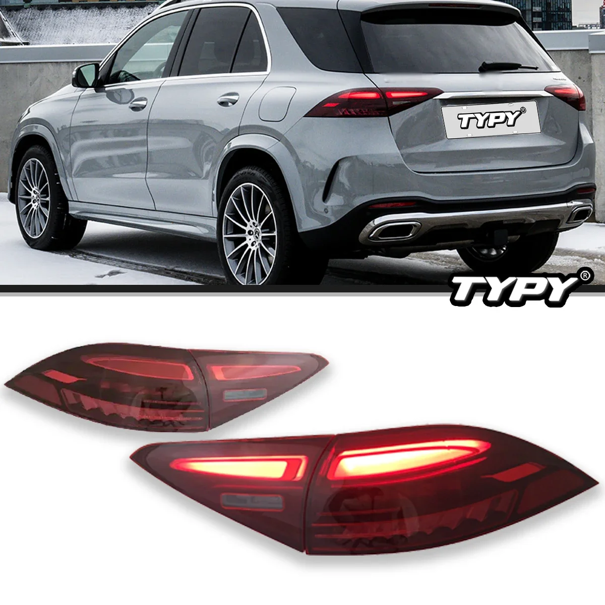 

Автомобильные фары TYPY для Benz GLE 2019-2023 W167, задний фонарь, светодиодный проектор, задний фонарь, дневные ходовые огни, автомобильные аксессуары