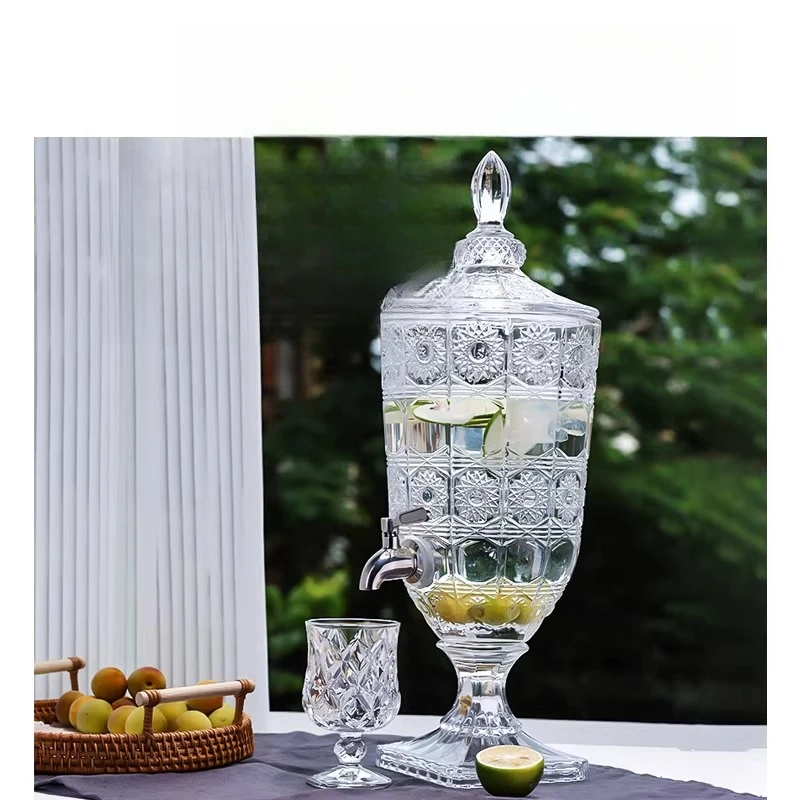 

High value Internet celebrity glass cold kettle with faucet food grade household large capacity