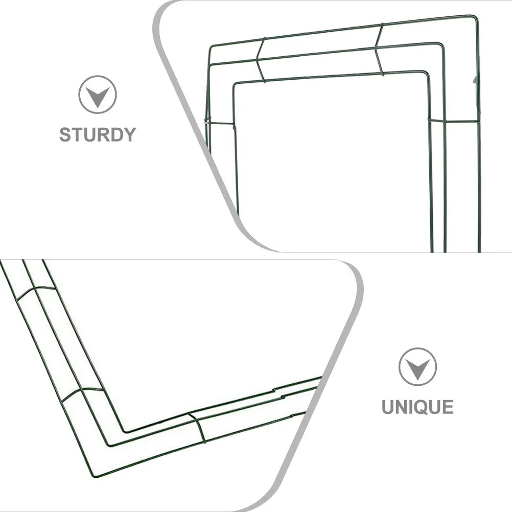 

Square Shaped Metal Wreath Frame Wire Floral DIY Hanging Wreath Making Tool Reusable Garland Party Decoration Garland Frame