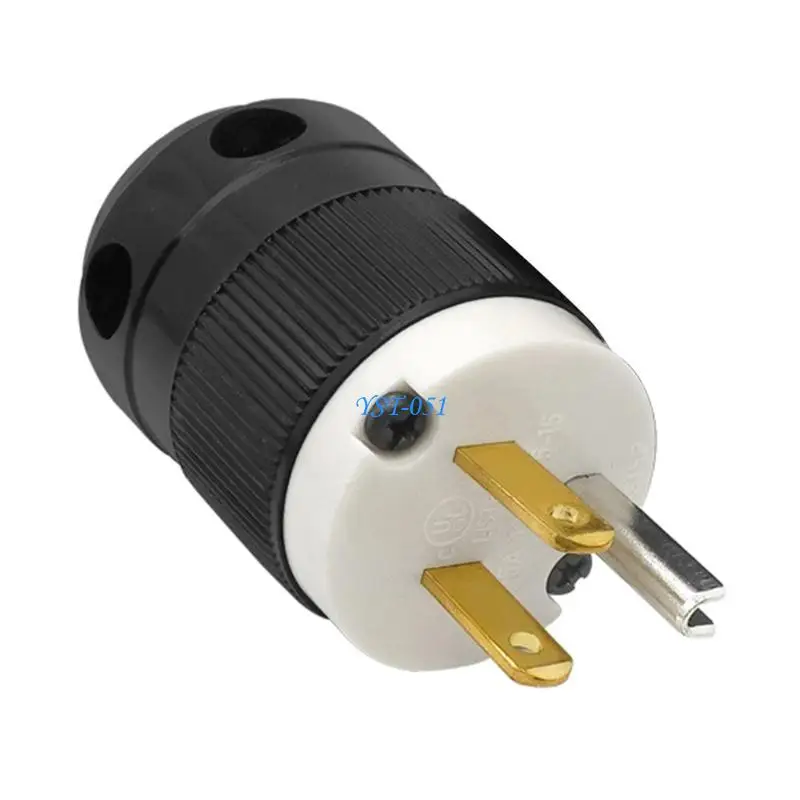 

E15A Industrial 125V US Power Plugs Water Resistant Designs Suitable for Larger Cords & Electrical Home Workshop Use