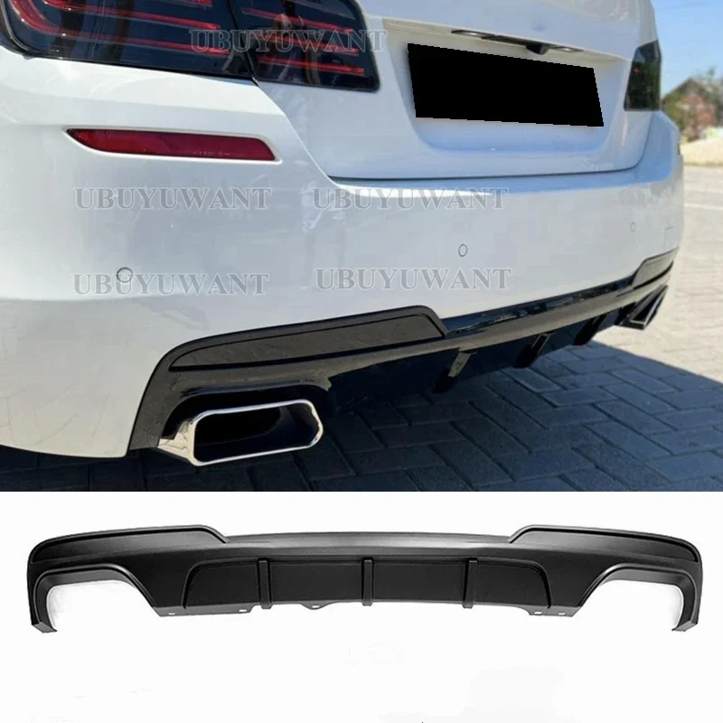 Carbon Fiber Printing Rear Bumper Diffuser Lower Spoiler For 2010 - 2016 BMW 5 Series F10 F11 M Sport 530i 530d 520i 535d 535i