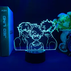 Japanese Anime My Hero Academia Nightlight Midoriya Izuku Led Acrylic Stand Bakugou Katsuki Action Figure For Kids Child