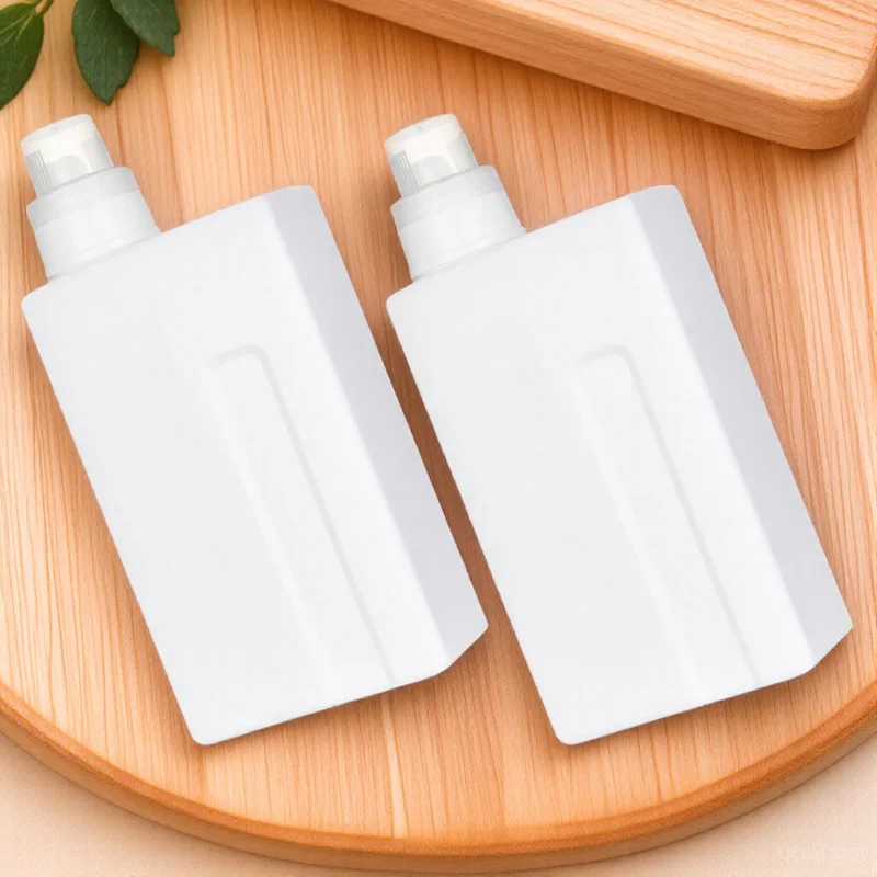 ขวดเปล่าสำหรับใส่ผงซักฟอก 2 ชิ้น ใช้ซ้ำได้ เติมได้ ป้องกันการรั่วซึม อเนกประสงค์ ใช้เป็นที่จ่ายโลชั่น ที่ใส่เจลอาบน้ำ