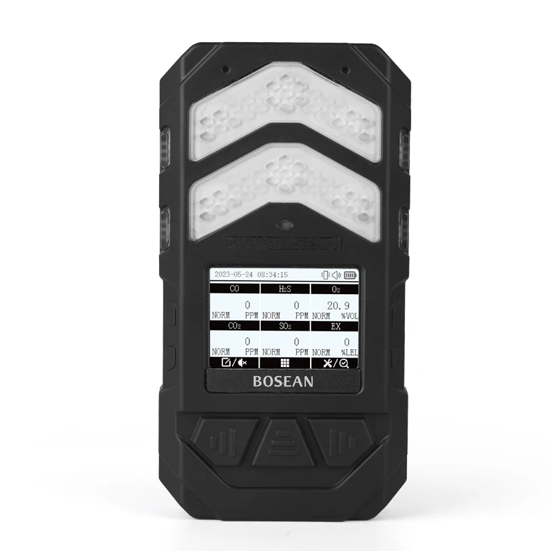 Portable Industrial Multigas Detector CO2 H3S O2 NH3 Gas Analyzers for Accurate  Monitoring