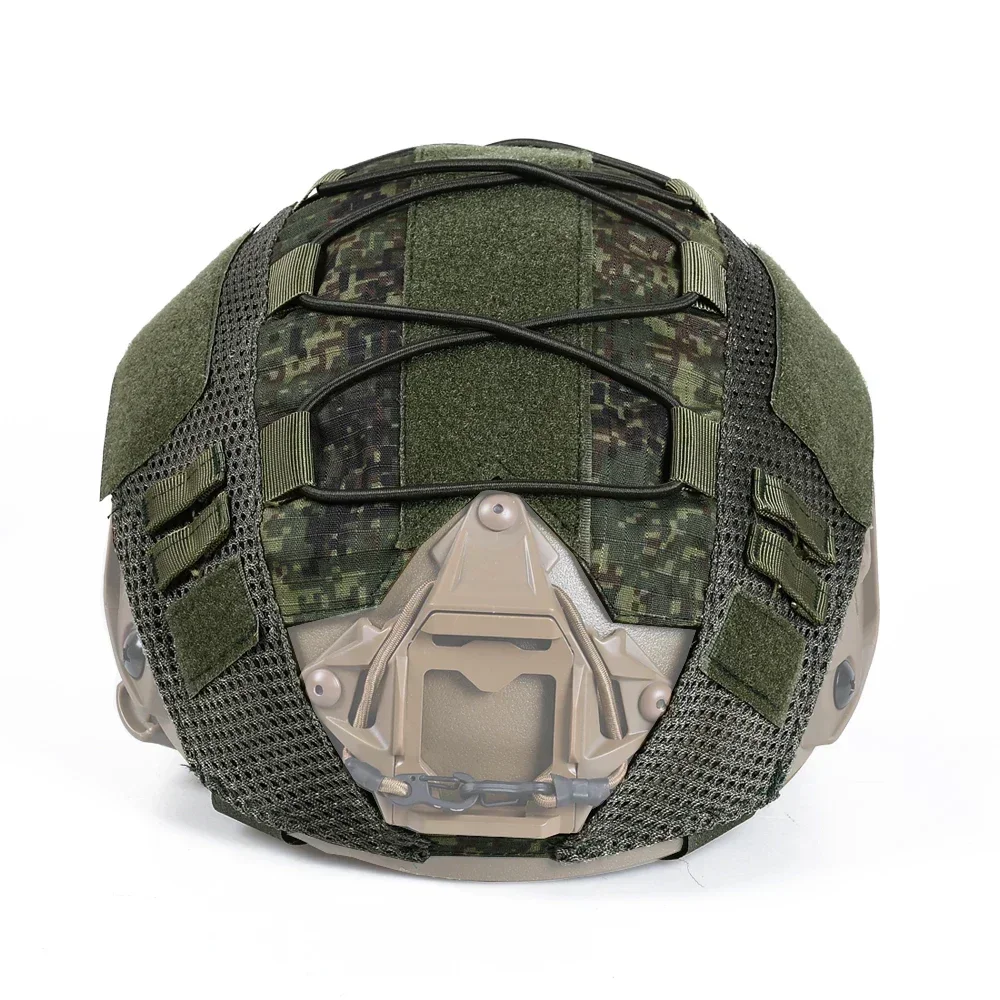 10Pcs Militar Helmet Cover for Fast MH PJ BJ OPS-Core Helmet Airsoft Paintball Tactical Helmet Cover camo with Elastic Cord