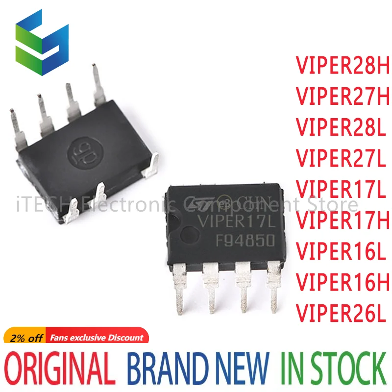 5Pcs VIPER17L VIPER17H VIPER16L VIPER16H VIPER26L VIPER27L VIPER27H VIPER28L VIPER28H DIP-7 DIP-8IC Chip New In Stock