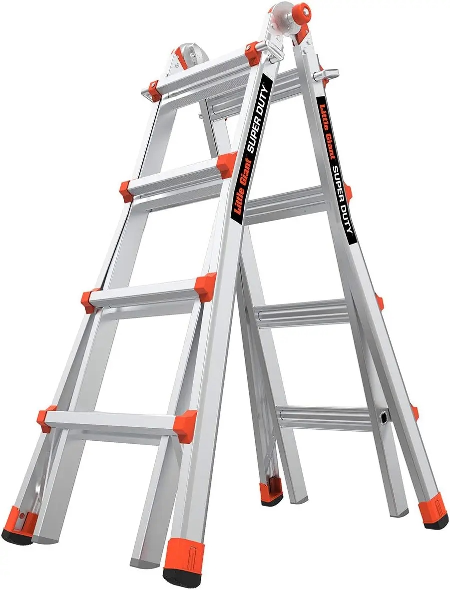 Ladders, Super Duty, M17, 17 Foot, Multi-Position Ladder, Aluminum, Type 1Aa, 375 Lbs Weight Rating, (10402)