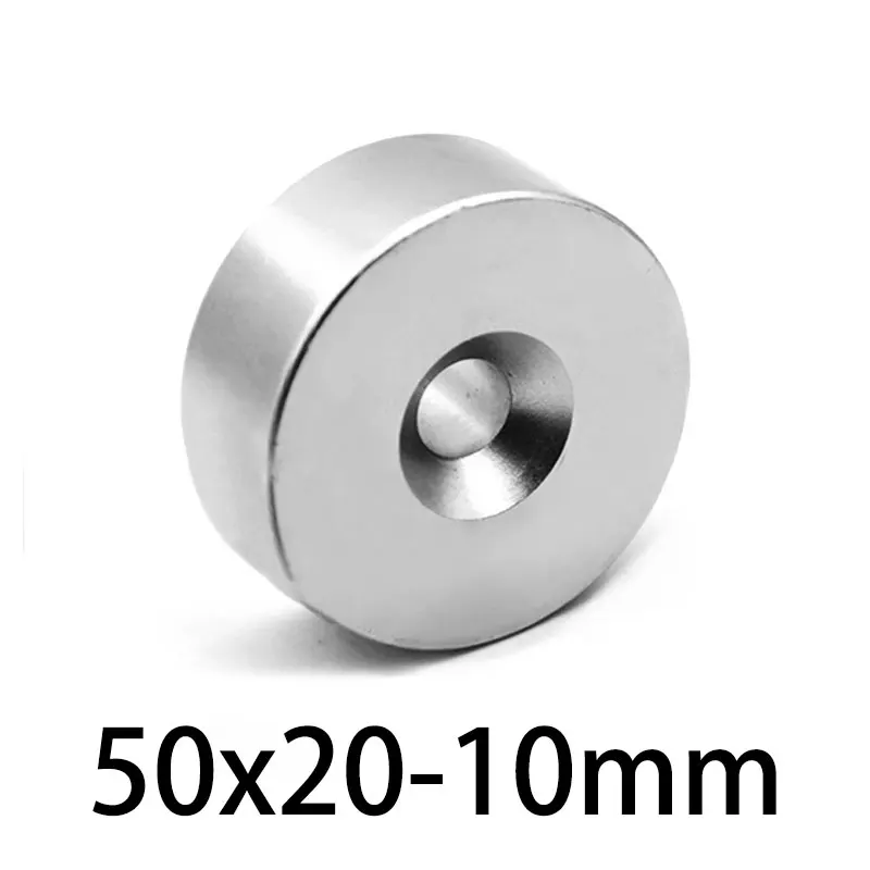 1PC 50x20-10mm Neodymium Magnet Rare Earth Large Strong Round Permanent Electromagnet N35 Magnetic Disc 50*20mm Hole 10mm