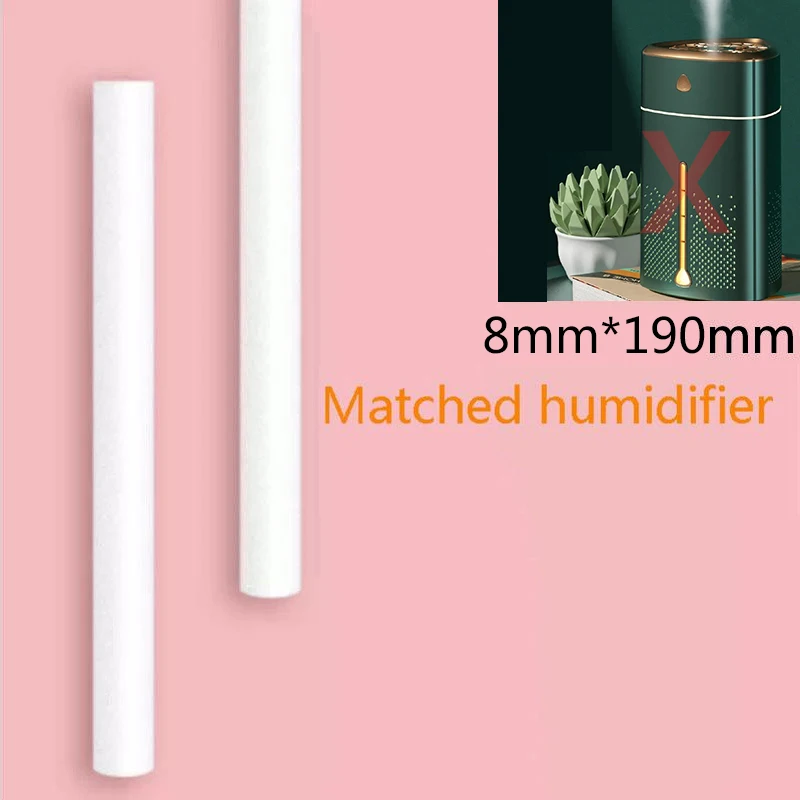 8mmx190mm 50pcs Air Humidifier Aroma Diffuser Replacement High Quality Water Absorbing Cotton Swab Filters Universal Cuttable