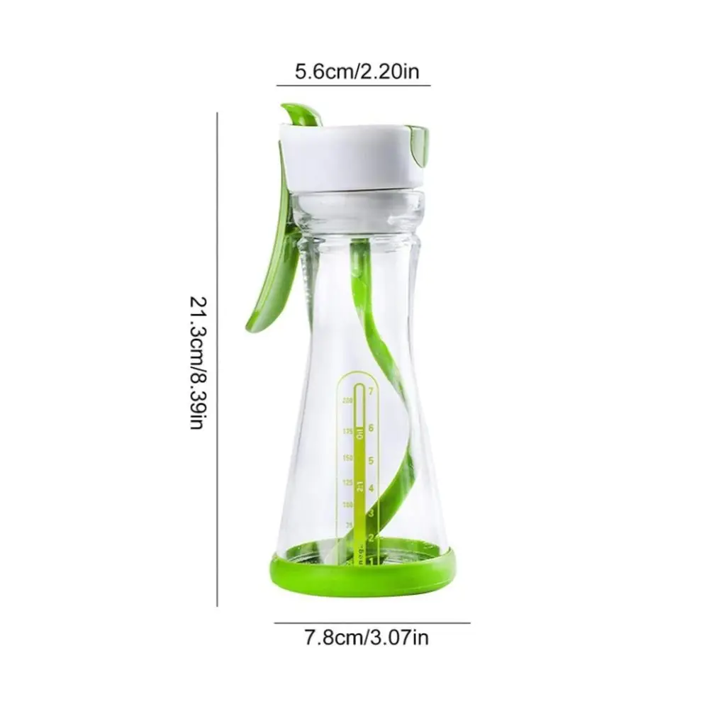 Salad Dressing Mixer Bottle Leak Proof Salad Dressing Shaker Portable Salad Dressing Container with Scale for Home Kitchen