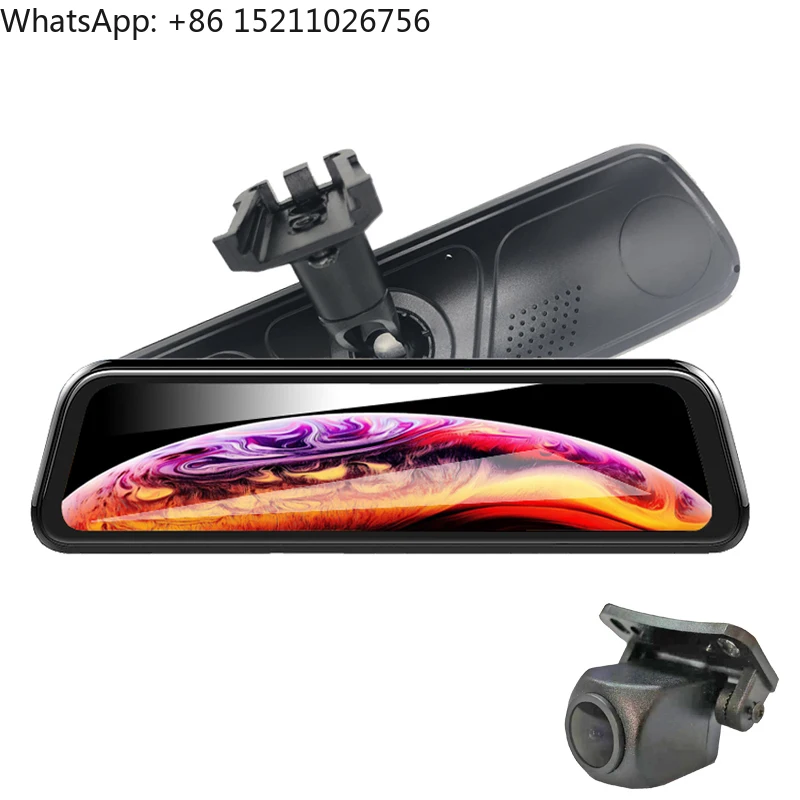 Car Reverse Mirror 9.66 Inch HD1080P Car Rear View Camera Car Rearview Mirror with Bracket IATF16949