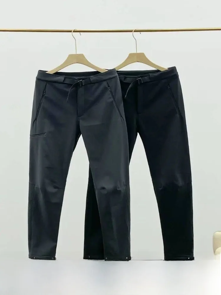 

Outdoor Men's Fce Lined 3D Tailored Soft ell Casual Pants Windproof GM Series Autumn Winter Straight Leg Zipper Fly