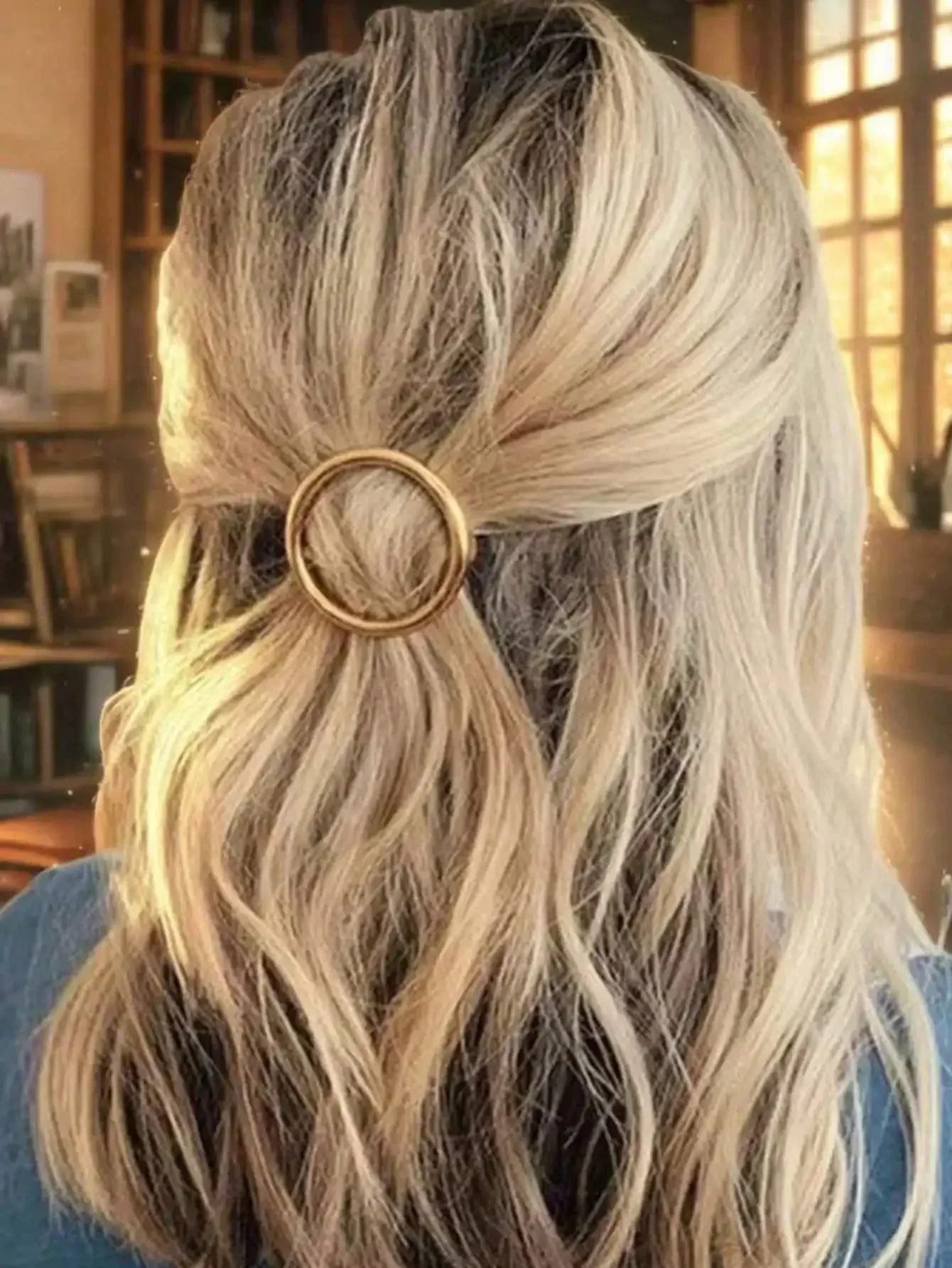 

2pcs Vintage Minimalist Round Side Clips, Geometric Hair Clips, Versatile Elegant Round Geometric Metal Hair Clips For Women, Christmas Hair Accessories, Autumn/Winter Must Have Accessories