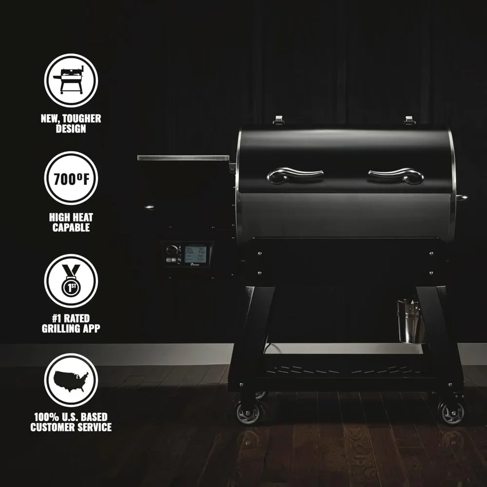 Pellet Smoker Grill, Electric Pellet Smoker Grill Combo, Wi-Fi-Enabled, Electric Pellet Grill, 592 Square Inches of Cook Space