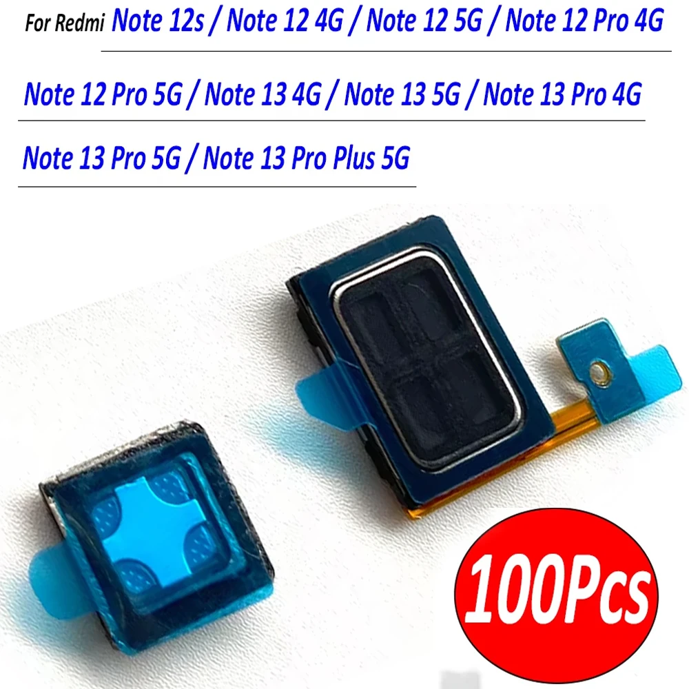 100 pezzi, ricevitore audio altoparlante auricolare anteriore superiore auricolare per Xiaomi Redmi Note 12s 12 13 Pro 4G Plus 5G